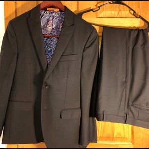 Blue Pinstriped Tallia Two-Piece Suit Set